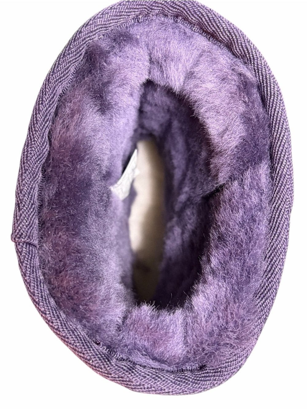 UGG Kids Purple Suede Shearling Boots - Picture 9 of 11